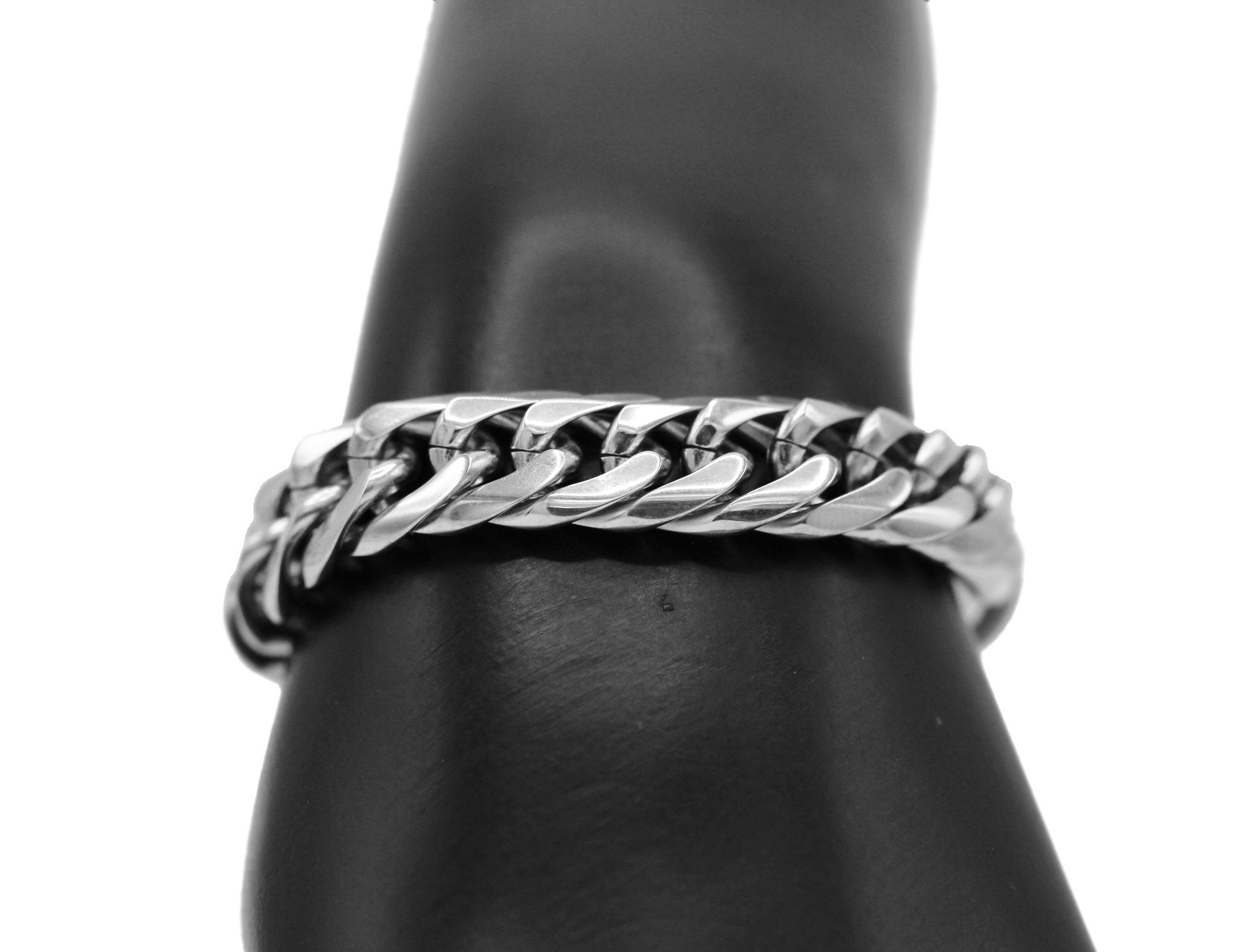 Miami Cuban Link Chain Bracelet Stainless Steel Double Link Men Jewelry